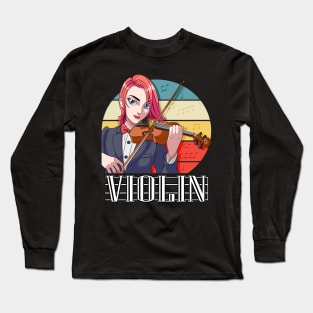 Violin Female Violinist Classical Music Lover Gift Long Sleeve T-Shirt